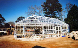 Nacogdoches, TX - American Classic 17' x 40' w/custom rounded endwalls white (pre-landscape) -1